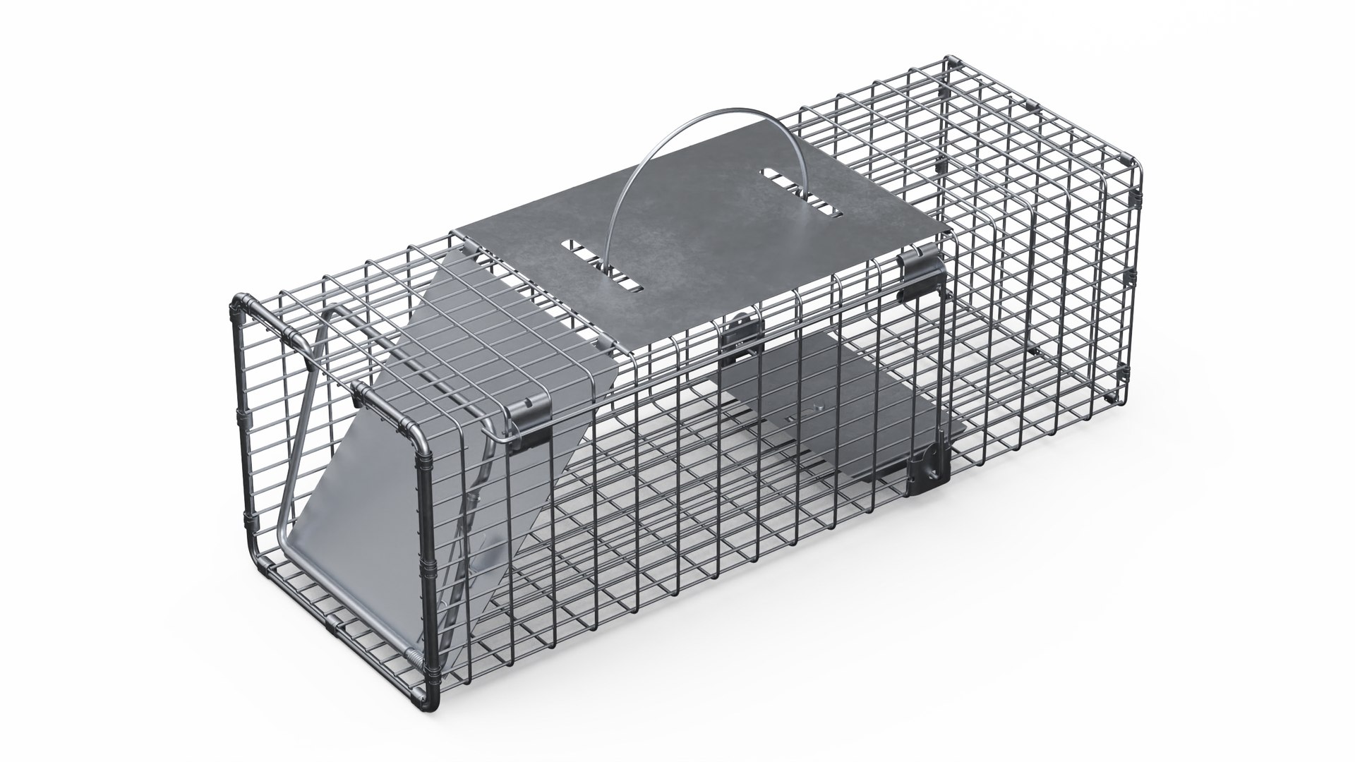 Professional Animal Cage Trap One Door 3D model preview