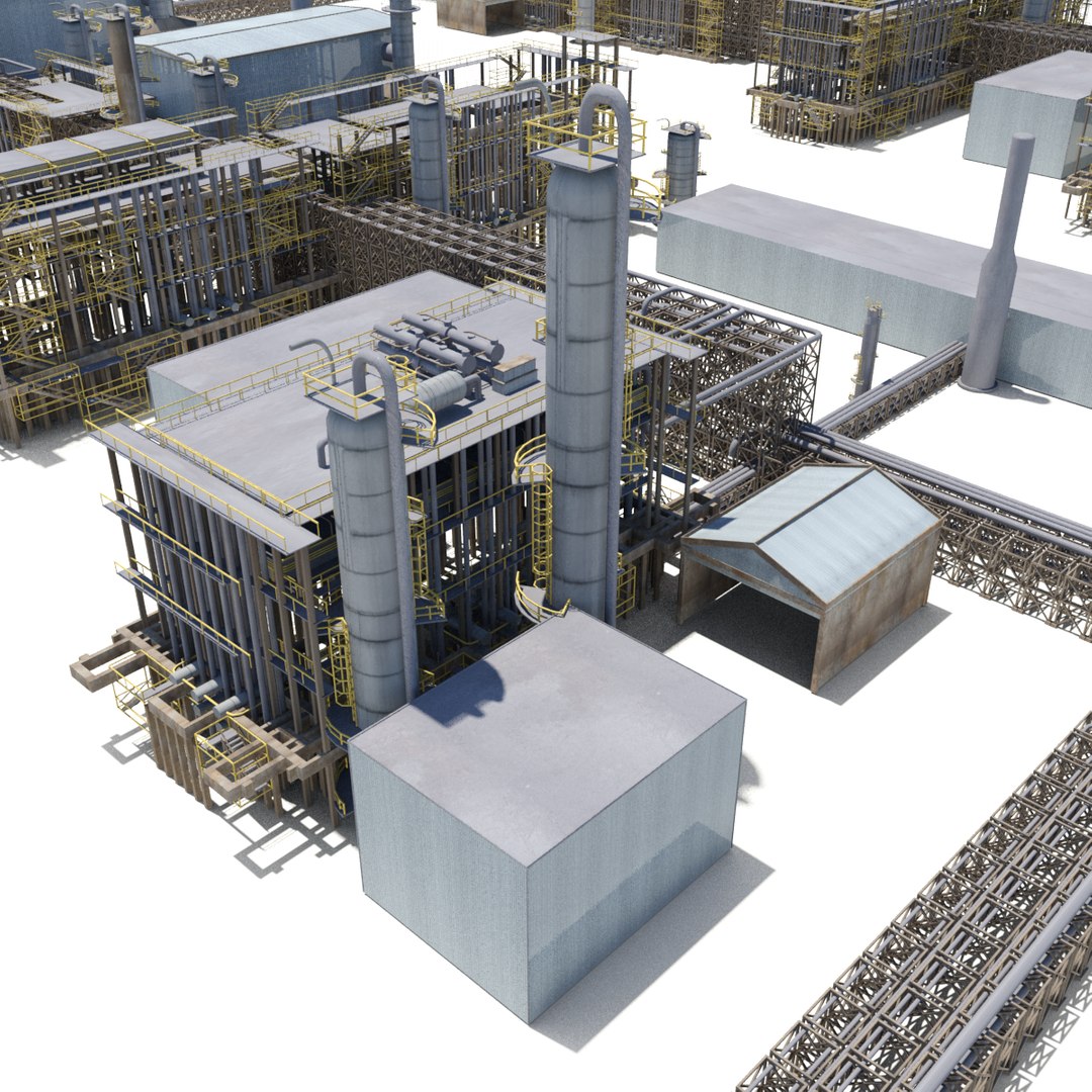 3d Industrial Natural Gas Plant - Turbosquid 1150802