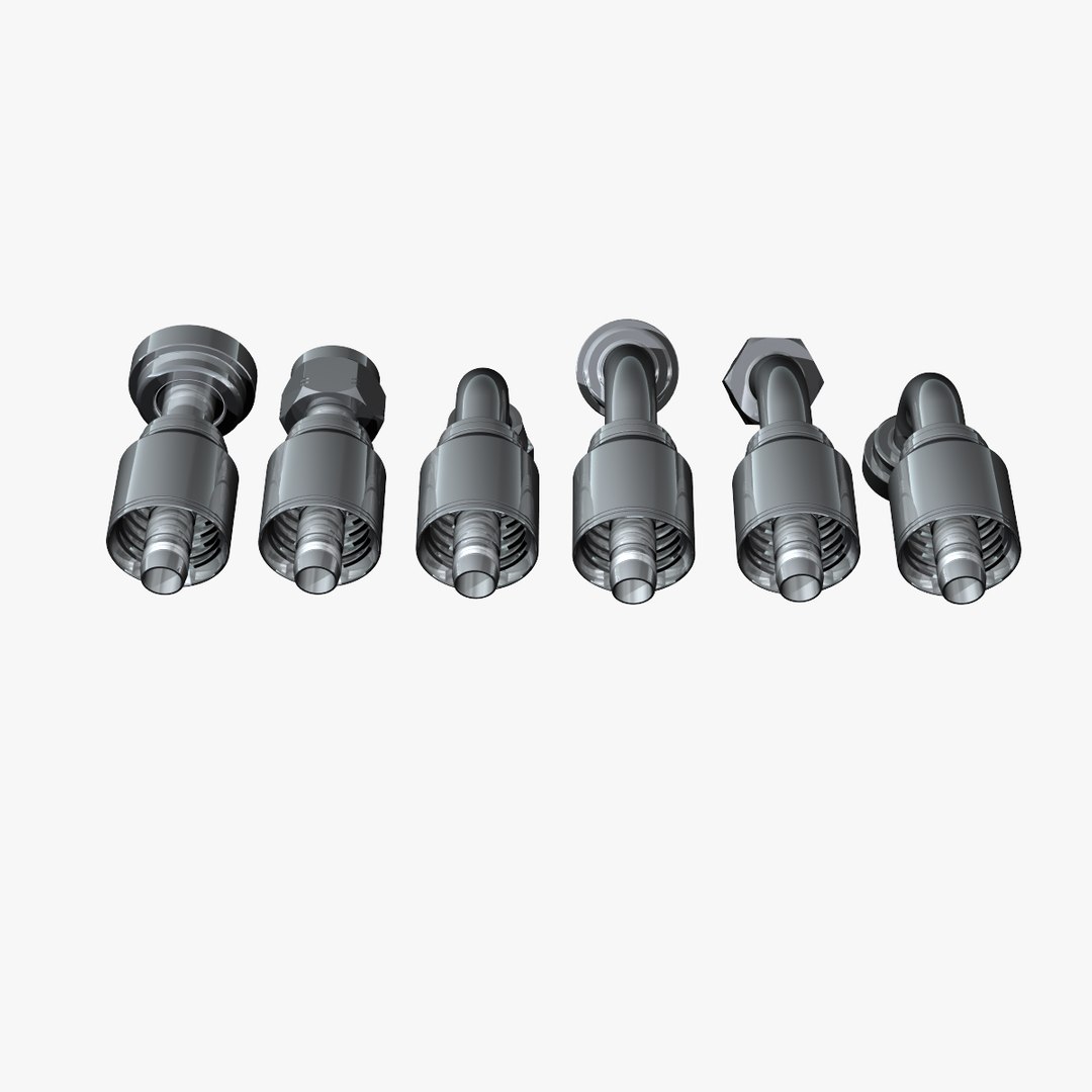 Hydraulic Fittings 3d Model