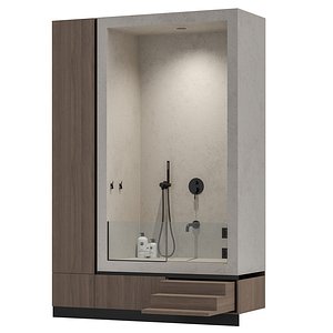 3D Pet wash area  dog shower 3 model