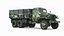 Camion da trasporto militare 6x6 della seconda guerra mondiale, mimetizzato per Cinema 4D