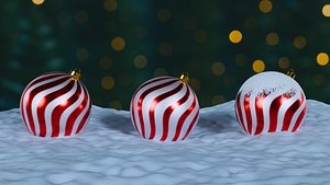 3D model Christmas Ornaments Red BLEND STL