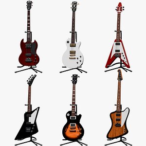Gibson Legendary Bass Guitars bundle PBR 3D