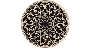Elegant Gothic Rose Window 3D model
