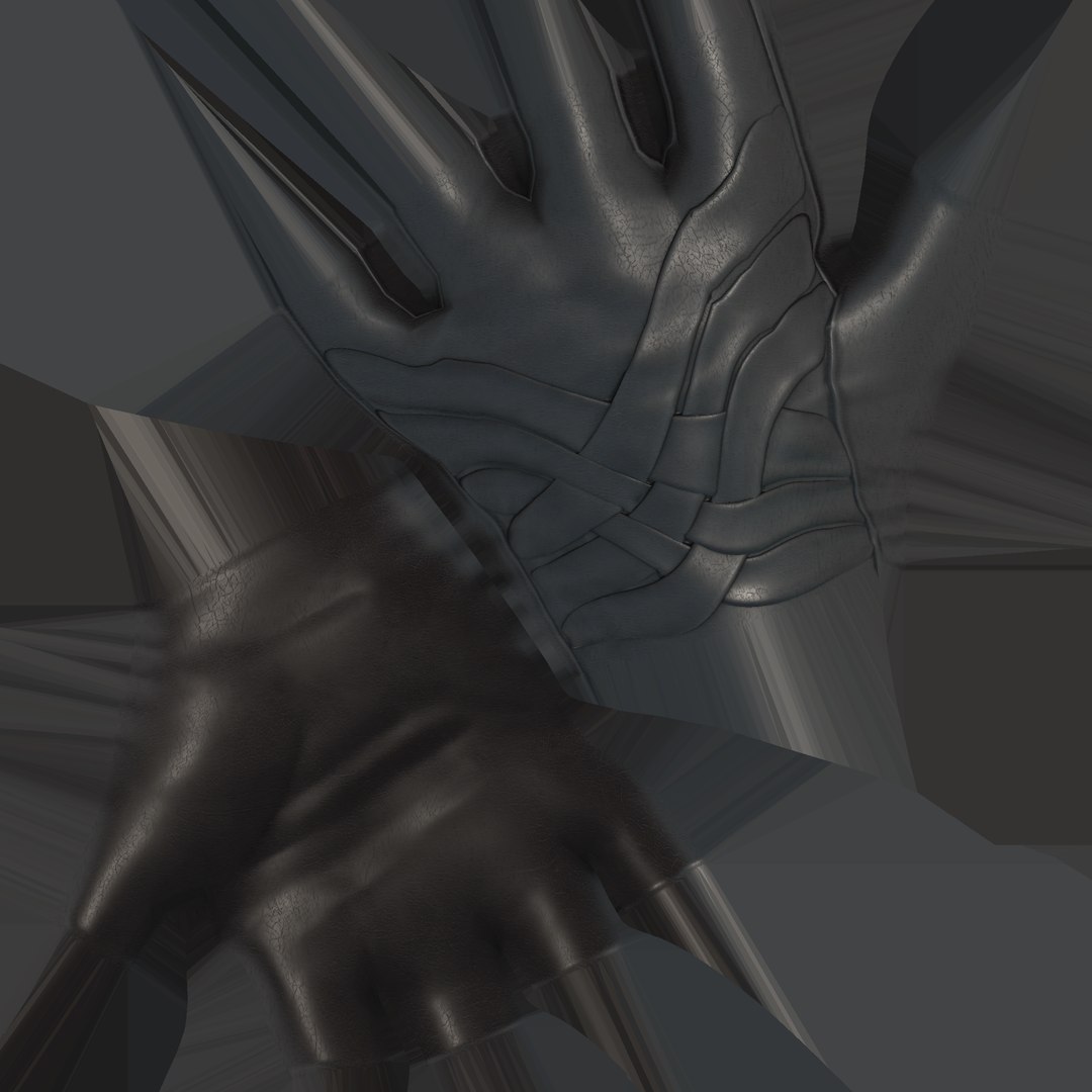 Fingerless Leather Rebellion Gloves Model - TurboSquid 1965175