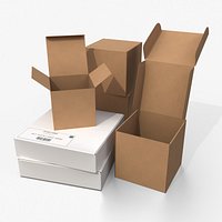 Cardboard Box Collection - Square Proportion Set