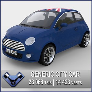 3d generic city car atom model