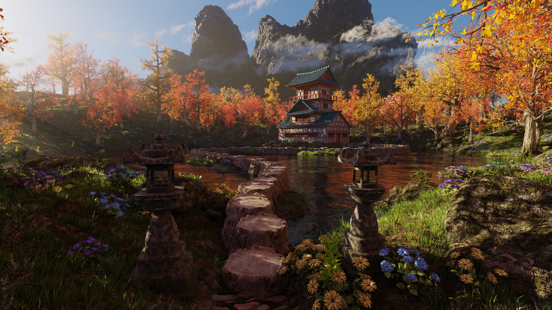 Japanese Scene Model - TurboSquid 1952261