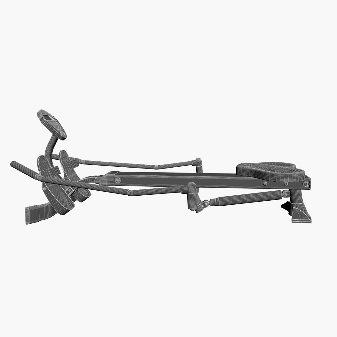 gym equipment rowing machine 3d model