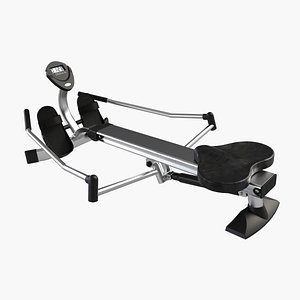 gym equipment rowing machine 3d model