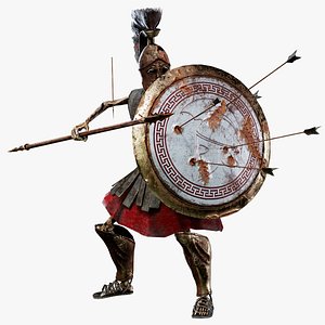 SKELETON SPARTAN HOPLITE 3D model