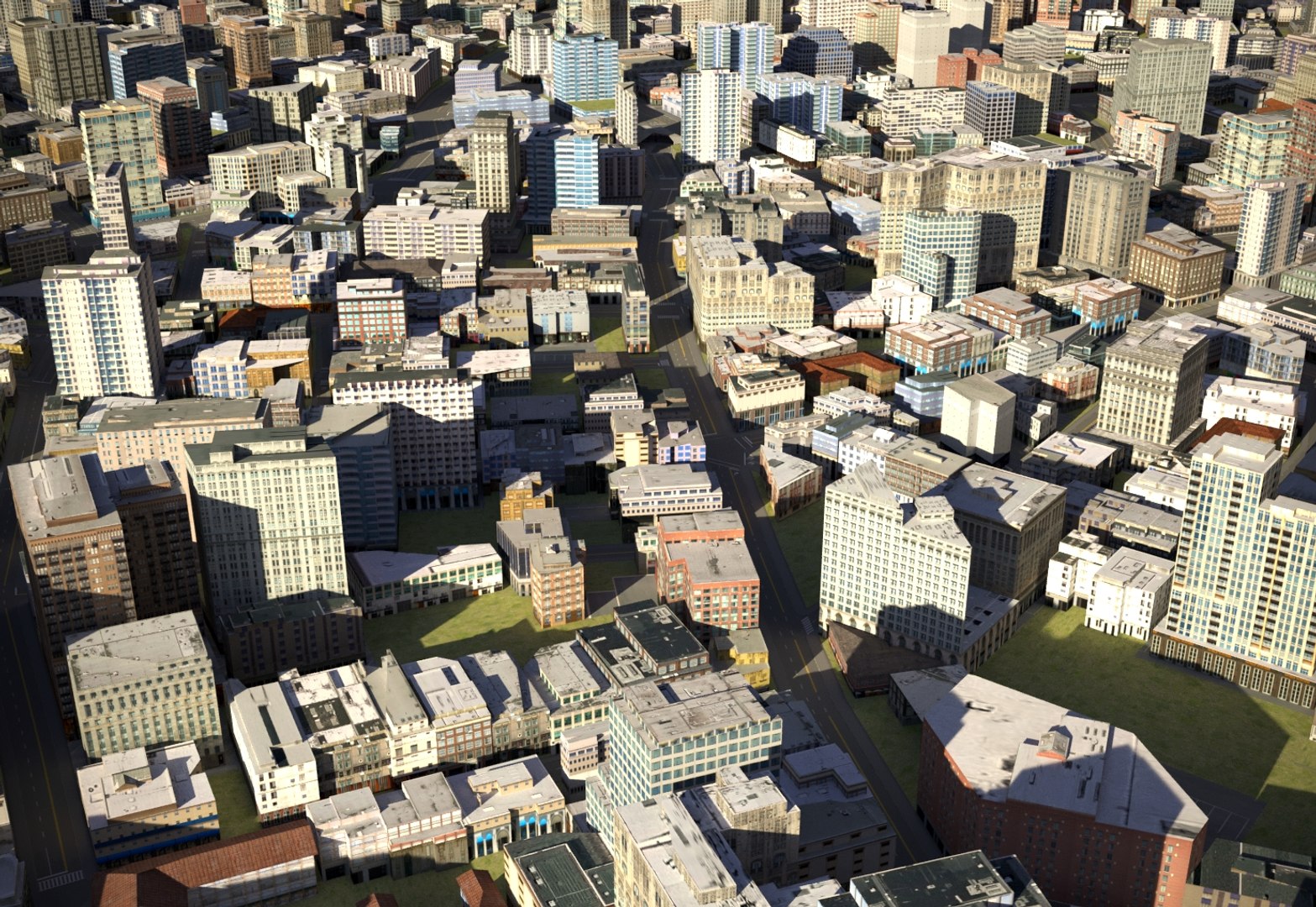 3D town city cityscape - TurboSquid 1413195