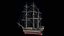 Velero mercante con aparejo completo Activo modular PBR
