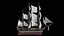 Velero mercante con aparejo completo Activo modular PBR