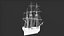 Velero mercante con aparejo completo Activo modular PBR