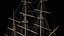 Velero mercante con aparejo completo Activo modular PBR