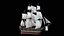Velero mercante con aparejo completo Activo modular PBR