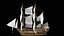 Velero mercante con aparejo completo Activo modular PBR