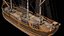 Velero mercante con aparejo completo Activo modular PBR