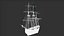 Velero mercante con aparejo completo Activo modular PBR