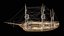 Velero mercante con aparejo completo Activo modular PBR