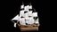 Velero mercante con aparejo completo Activo modular PBR