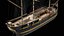 Velero mercante con aparejo completo Activo modular PBR