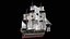 Velero mercante con aparejo completo Activo modular PBR