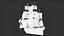 Velero mercante con aparejo completo Activo modular PBR