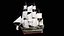 Velero mercante con aparejo completo Activo modular PBR