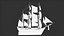 Velero mercante con aparejo completo Activo modular PBR