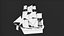 Velero mercante con aparejo completo Activo modular PBR