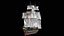Velero mercante con aparejo completo Activo modular PBR