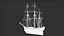 Velero mercante con aparejo completo Activo modular PBR