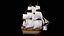 Velero mercante con aparejo completo Activo modular PBR