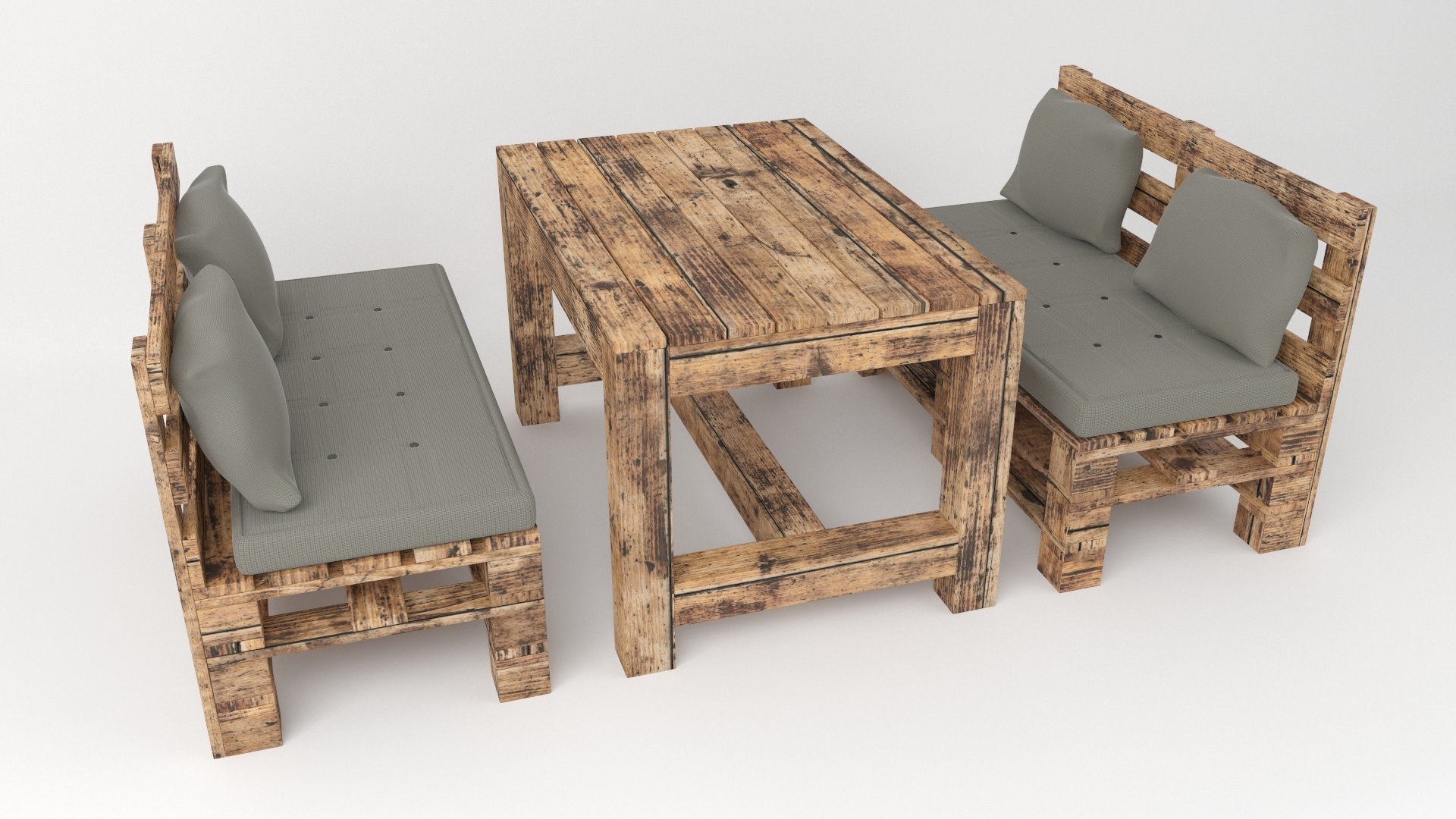 Pallet Sofa And Table 3D Model TurboSquid 1792404