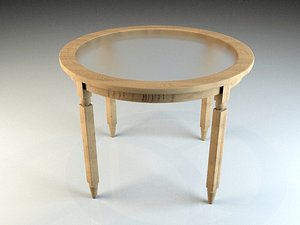 3d model of wooden table