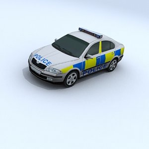 skoda octavia cop vehicle car 3d 3ds