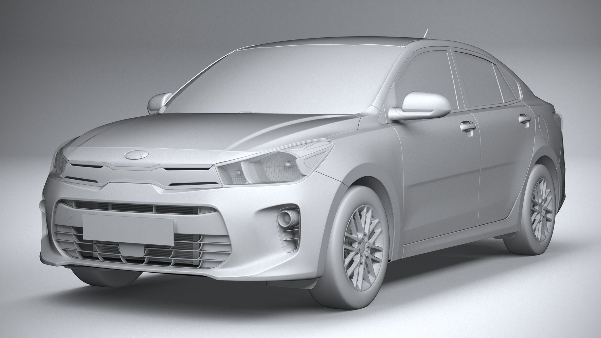 3D kia rio sedan model - TurboSquid 1520111
