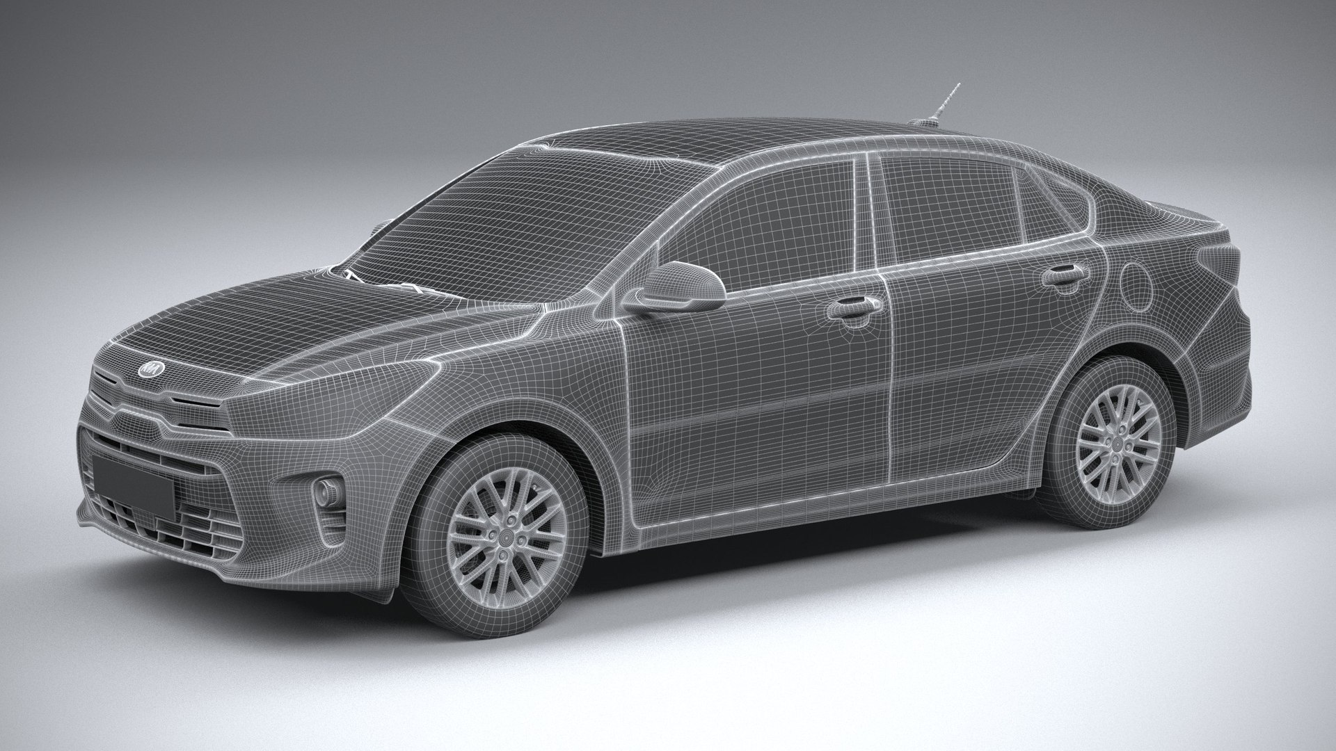 3D Kia Rio Sedan Model - TurboSquid 1520111