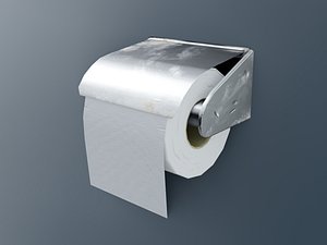 3D dirty toilet paper model