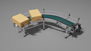 3D Curved belt conveyor model
