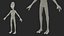 green alien rigged 3D model