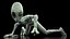green alien rigged 3D model