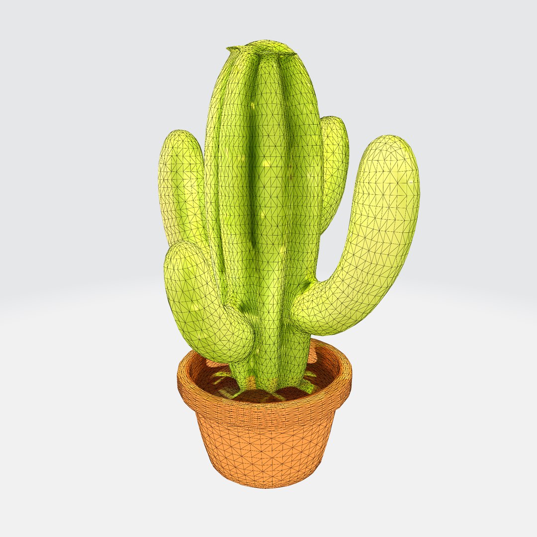 Vibrant Cactus In Terracotta Pot 3D Model - TurboSquid 2276156