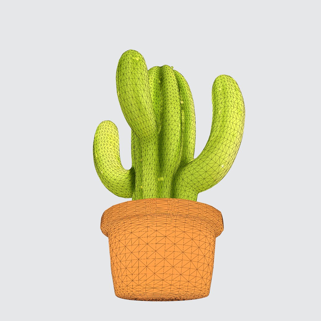 Vibrant Cactus In Terracotta Pot 3D Model - TurboSquid 2276156