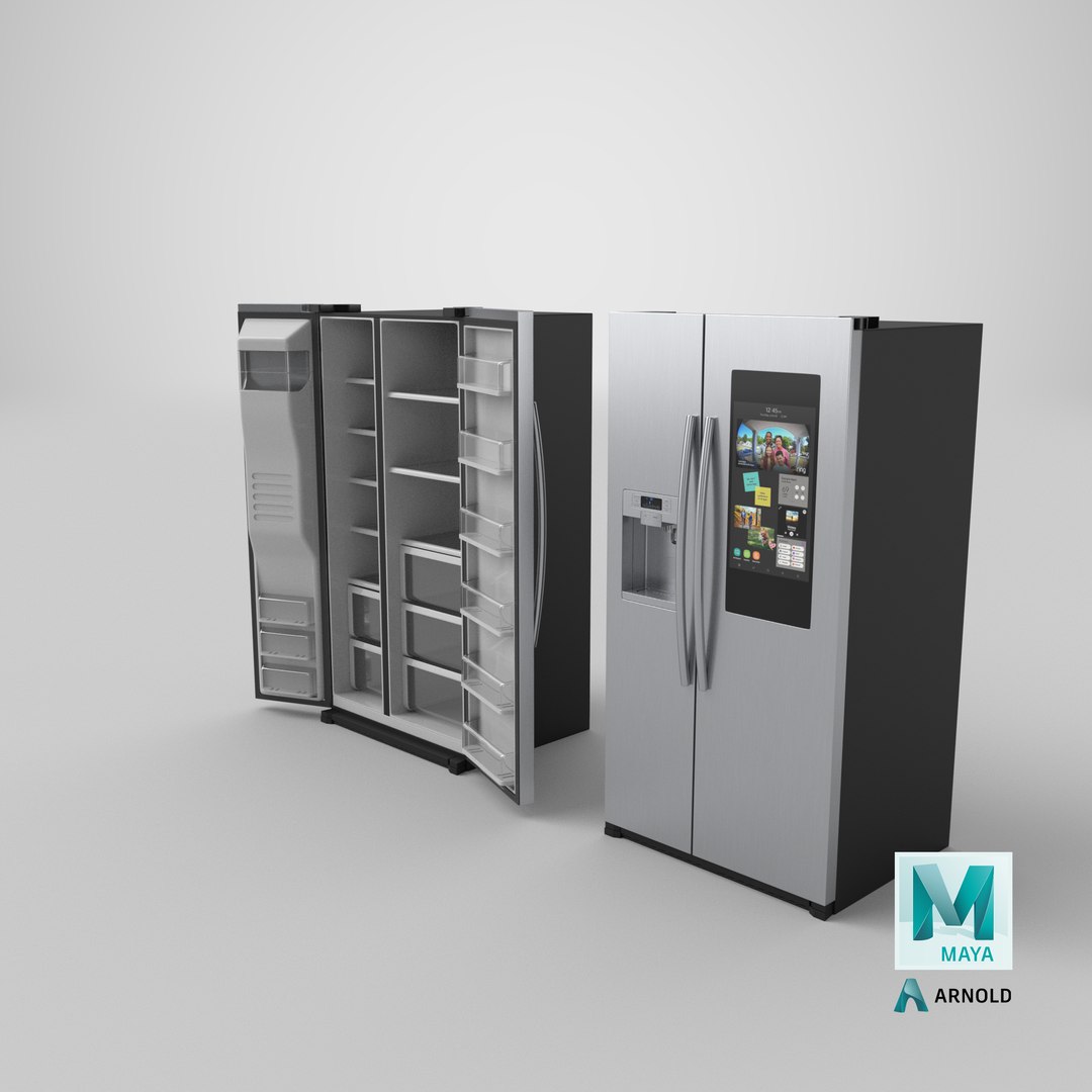 Smart Fridge Opened And Closed Door Model - TurboSquid 1842622