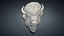 Bison Face Bas-relief Animal Sculpture 3D model