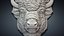 Bison Face Bas-relief Animal Sculpture 3D model