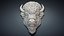 Bison Face Bas-relief Animal Sculpture 3D model